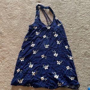 American eagle dark blue white floral dress